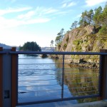 Hamber Island Estate Bridge, a residential and bridge architecture design project designed by Karl Gustavson Architect based in West Vancouver, Canada.